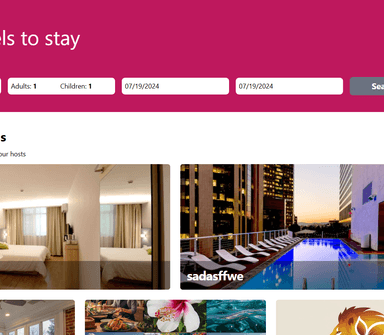 Hotel booking app